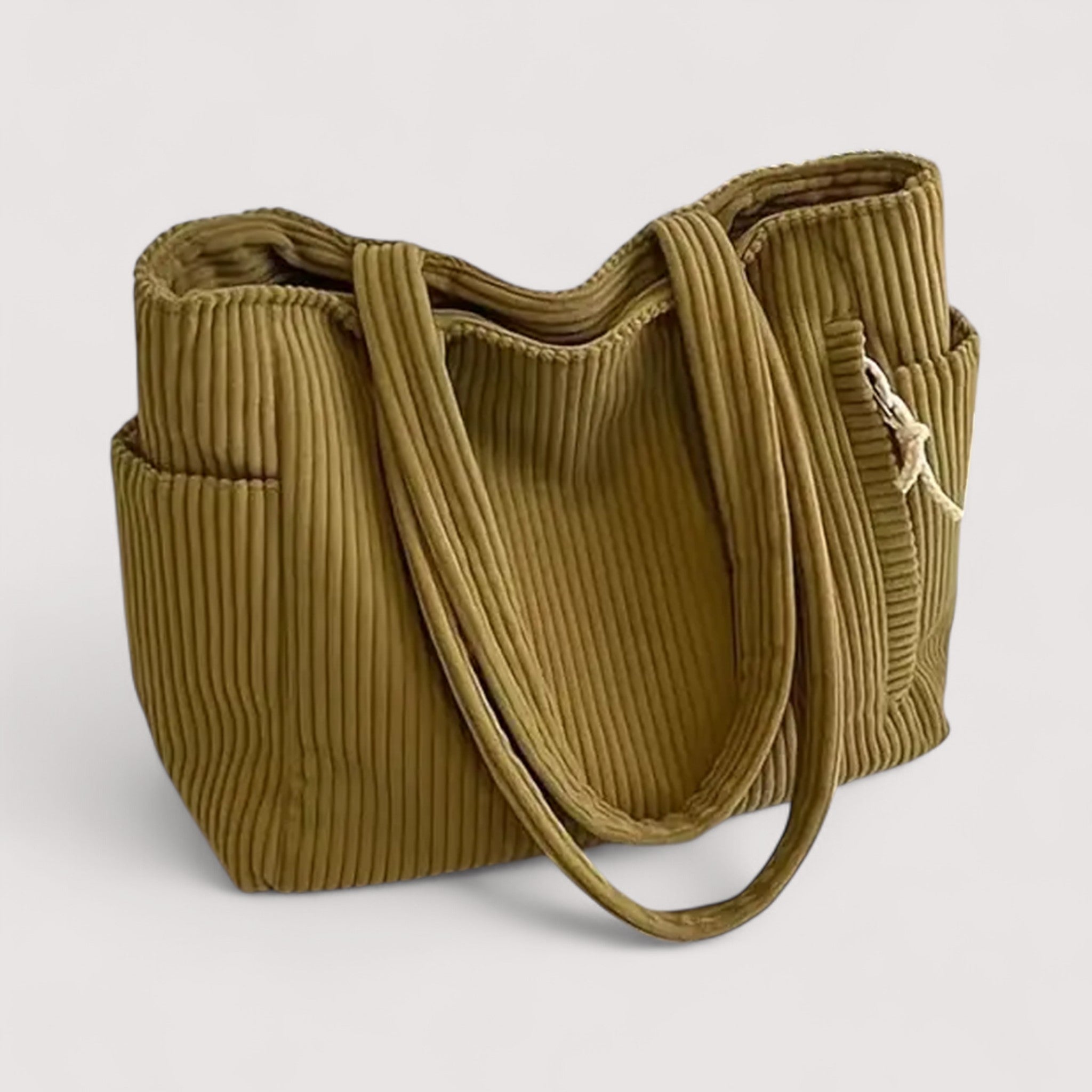 Grażyna – Elegancka Torebka z Prążkowanej Tkaniny