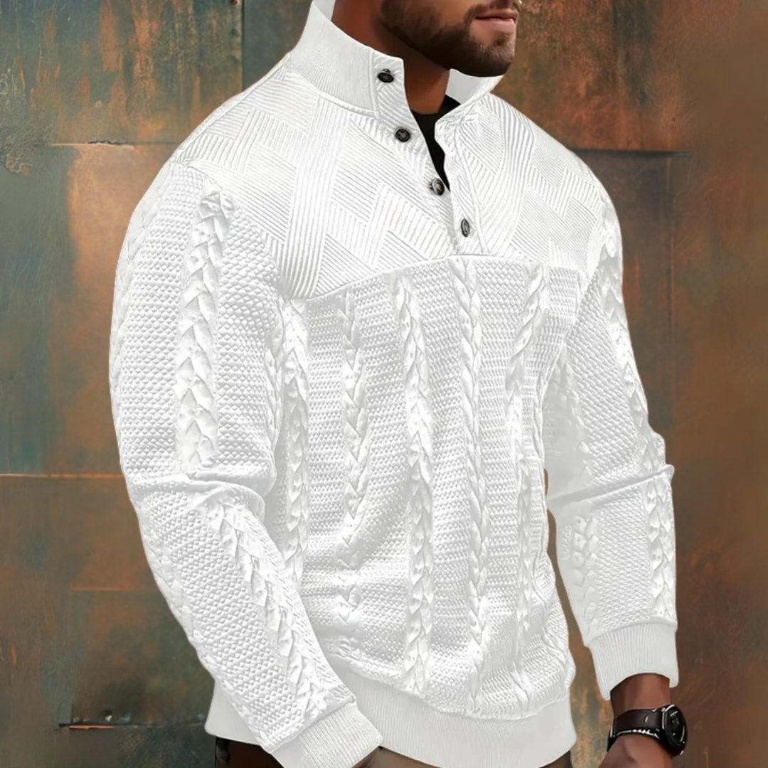 Yellowstone™ | Sweter półgolf z guzikami