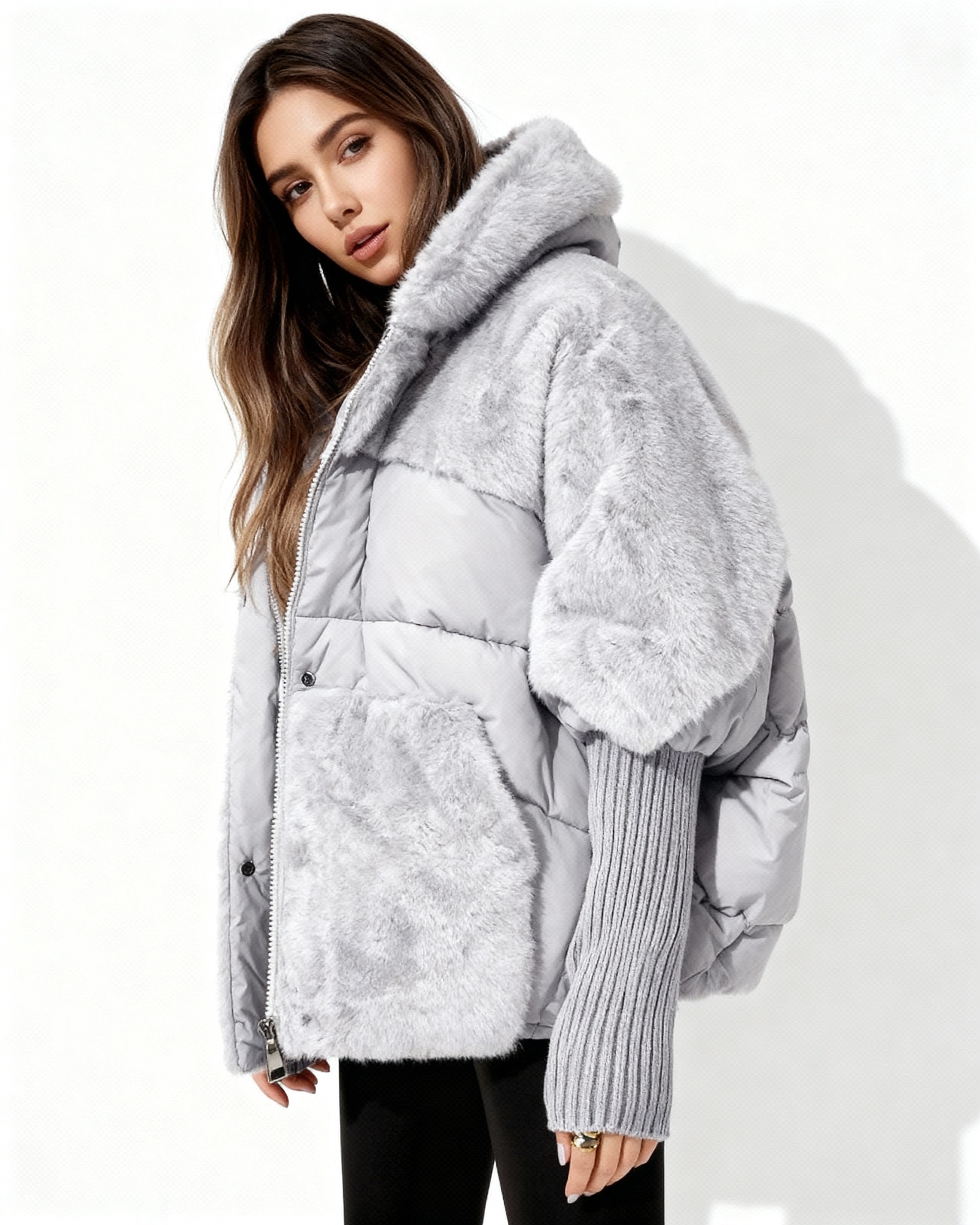 Puchowa kurtka z kapturem LENA – ciepło w dobrym stylu