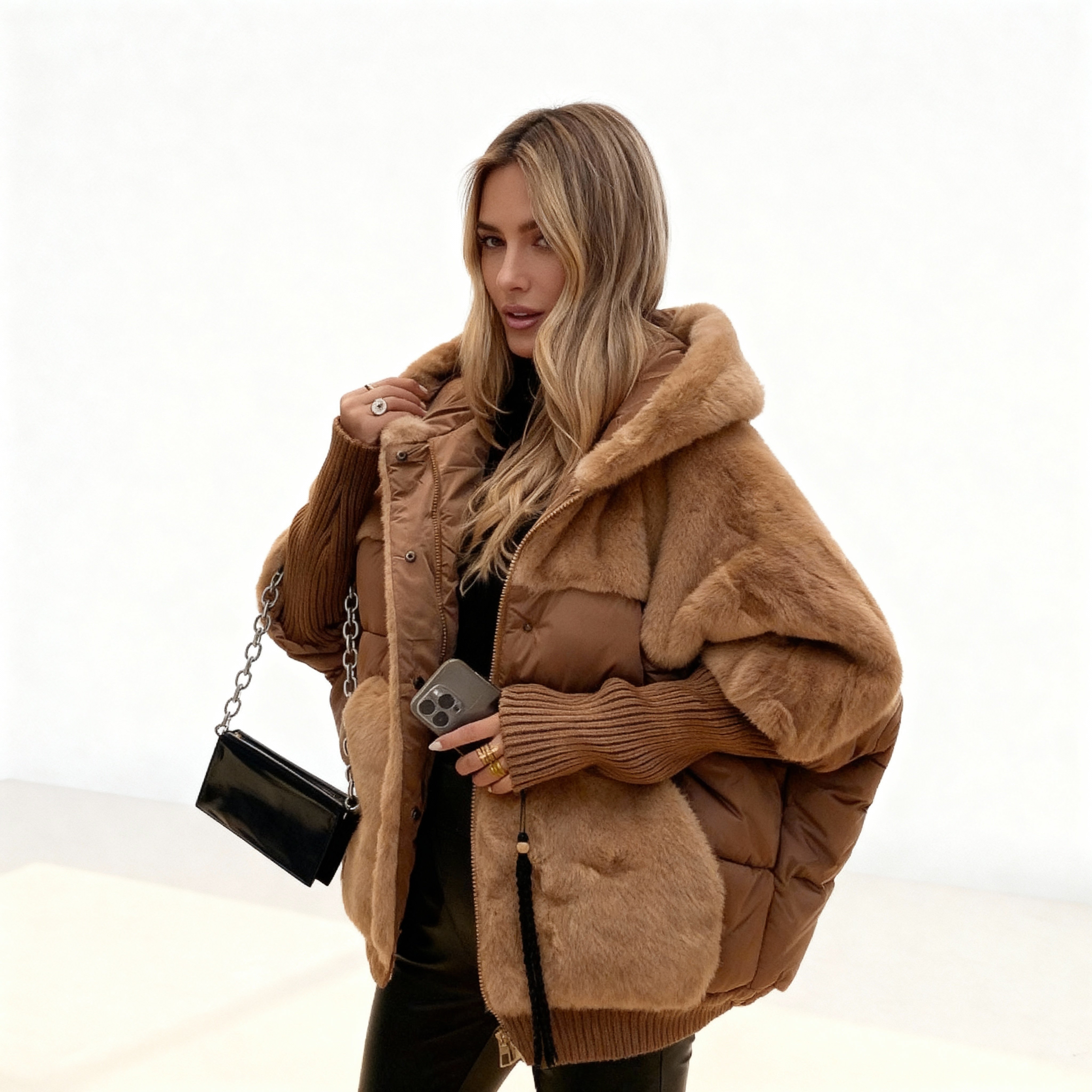 Puchowa kurtka z kapturem LENA – ciepło w dobrym stylu