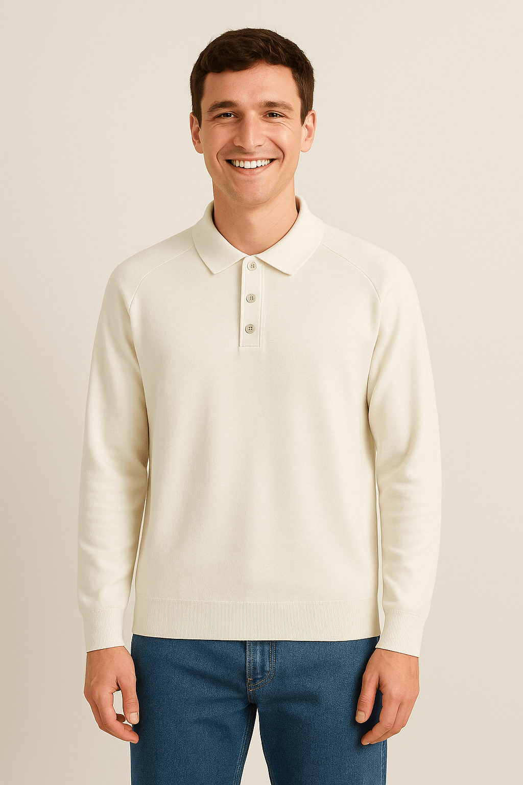 Luke Strick Poloshirt Langarm