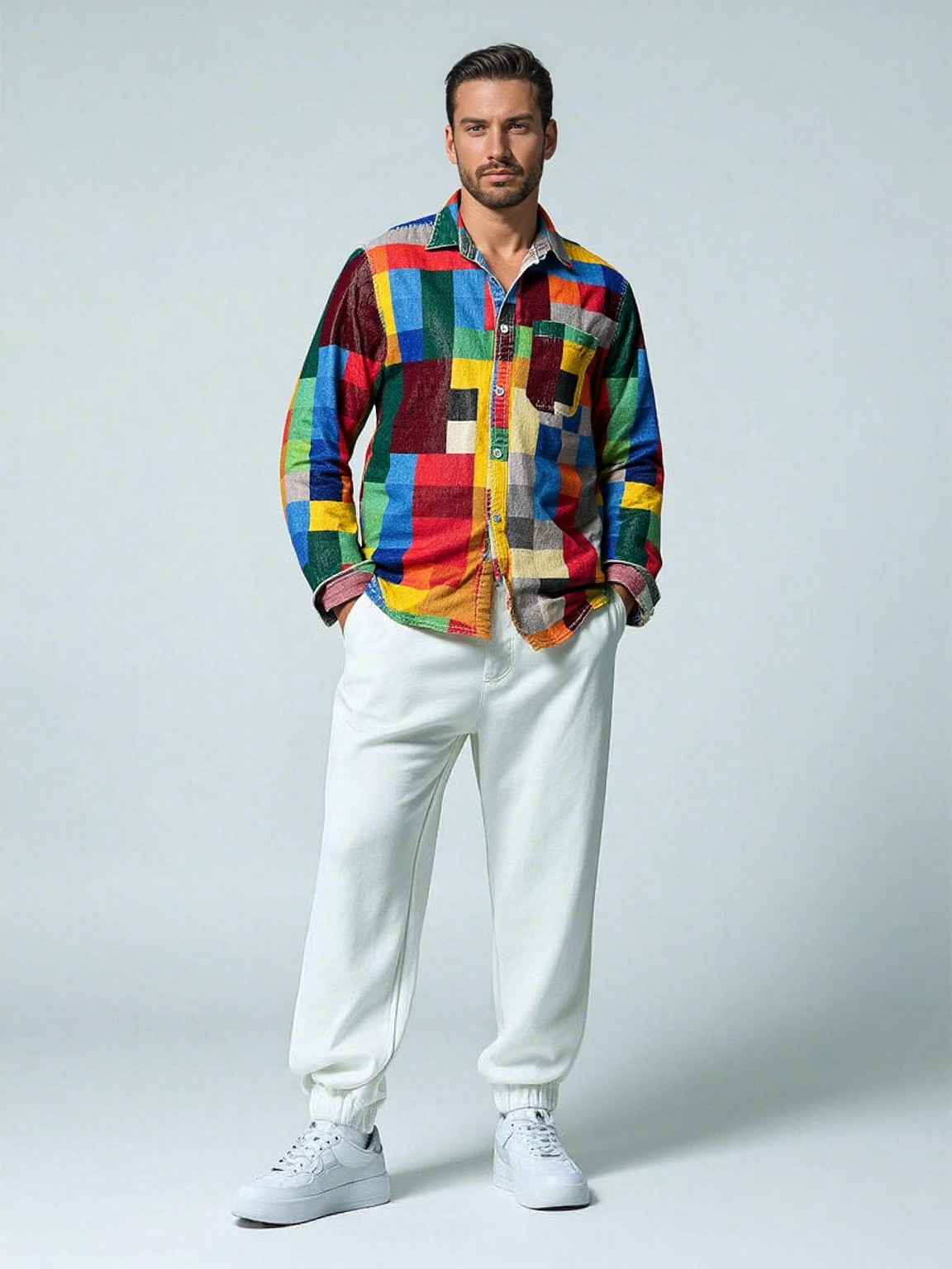 Lucas | Hemd mit langen Ärmeln und Tasche