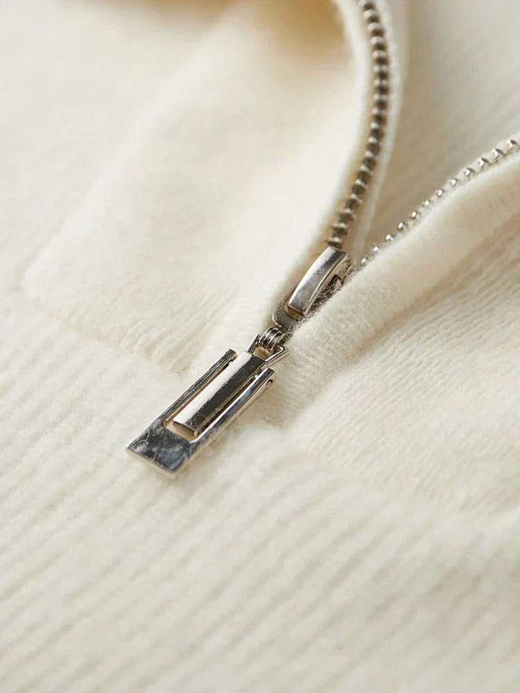 Hansen Zip Standard – kaszmirowy sweter z półzamkiem od Hansen & Weber