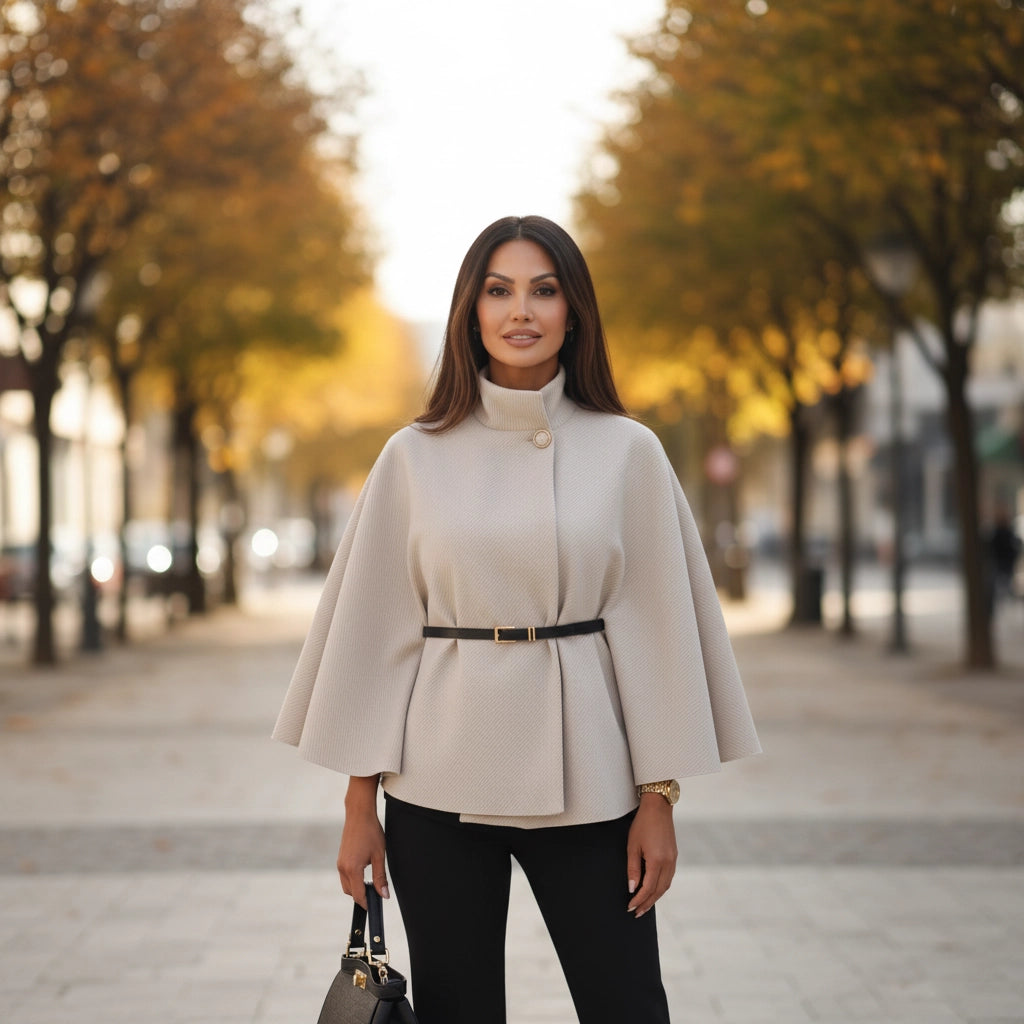 Lea | Stylowa kurtka motylkowa z paskiem